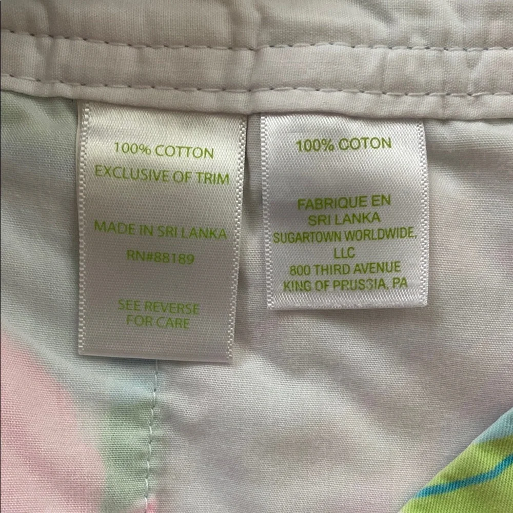 Lilly Pulitzer Callahan Shorts Floral Pink Green Bermuda Cotton Women’s Size 00